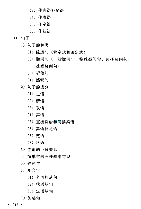 成人高考高起点《英语》考试大纲